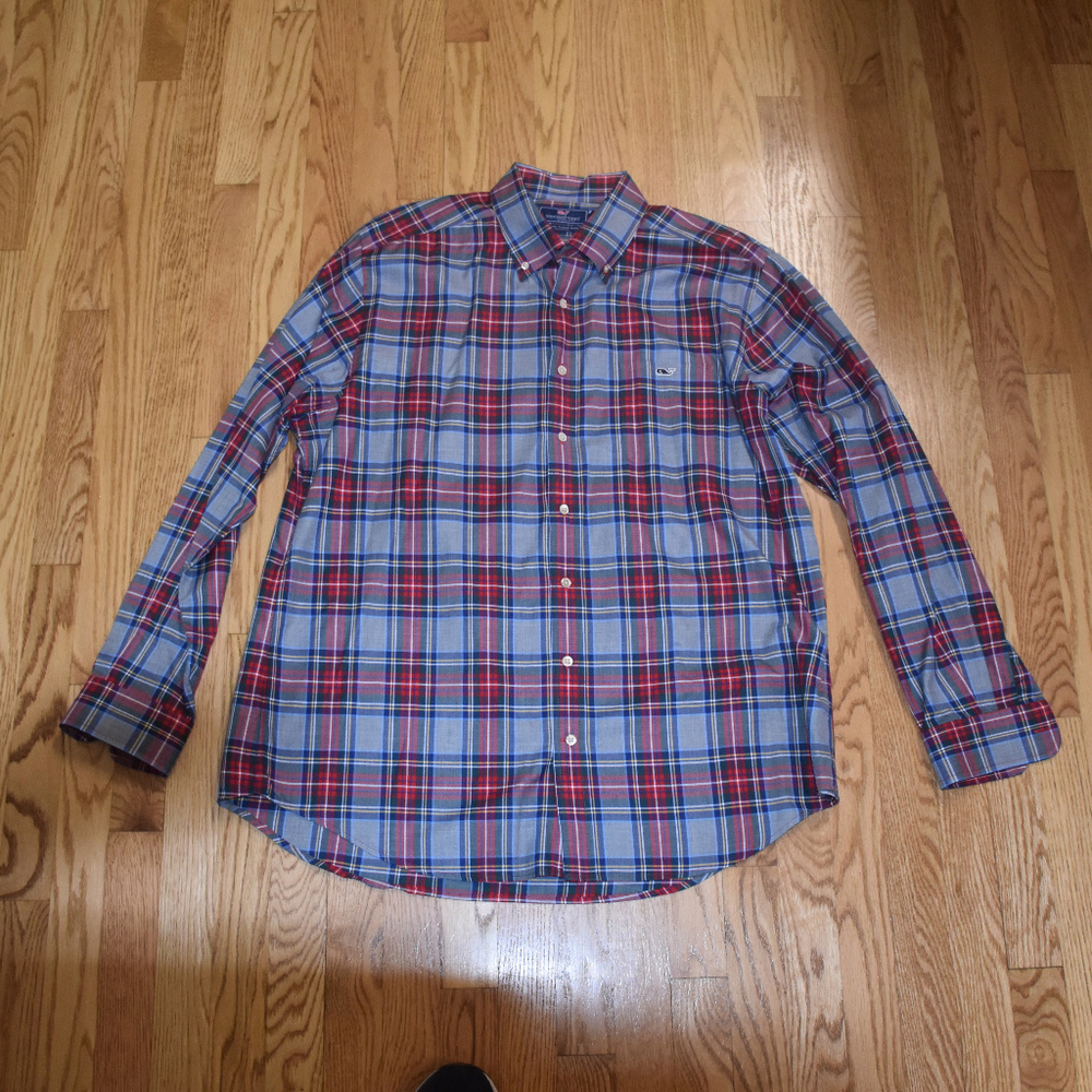 Vinyard Vines Slim Fit Tucker Shirt Mens Size XL